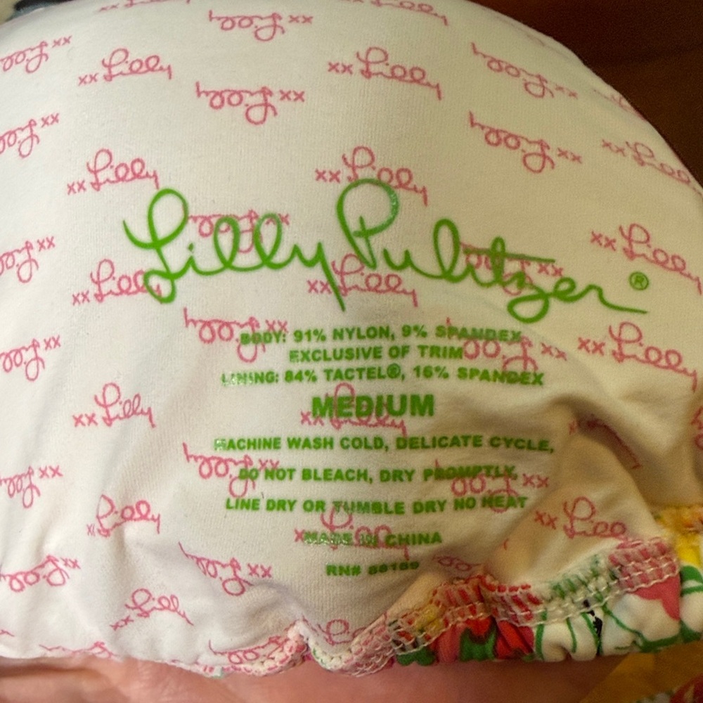 Lilly Pulitzer Floral Halter Bikini Top medium - Picture 7 of 7